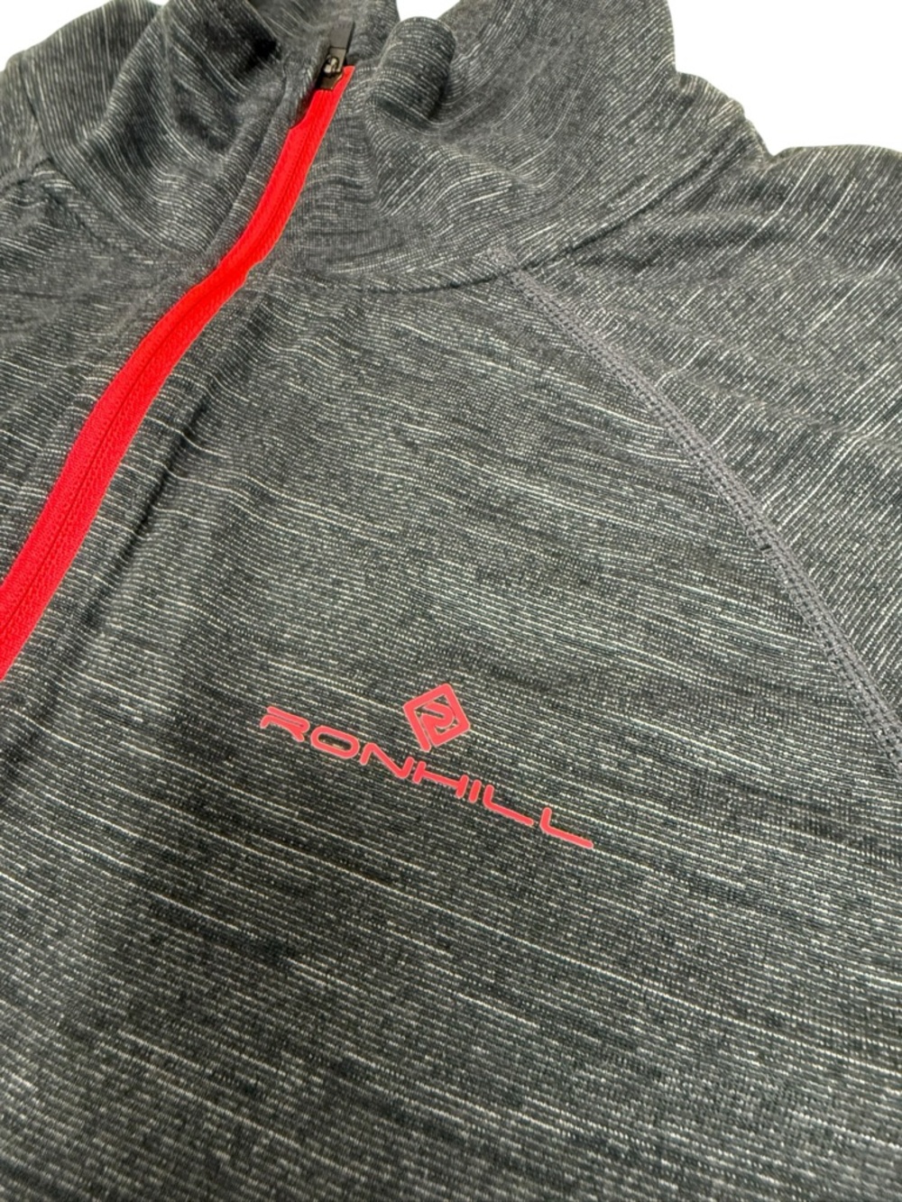 Ronhill Stride Thermal Long Sleeve Running Top Charcoal Marl/Hot Pink - Size Med - Picture 4 of 12